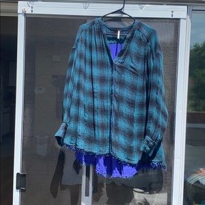 Free People Flannel Gypsy Shirt